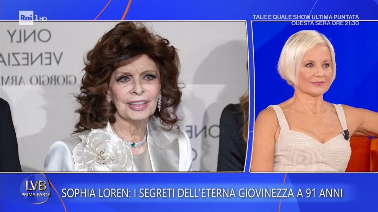 Sophia Loren come essere giovani a 91 anni La volta buona 07/11/2025