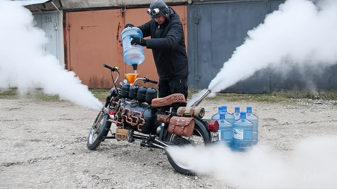 How a homemade Russian motorbike said to run on water is fueled