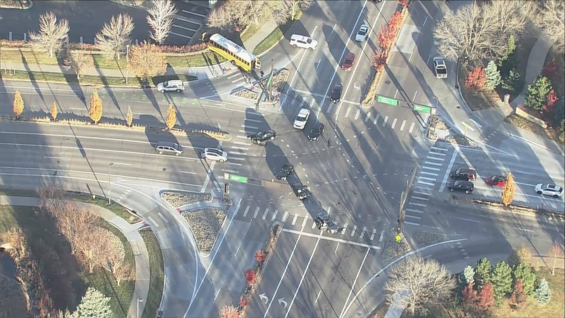 Police investigate crash involving school bus