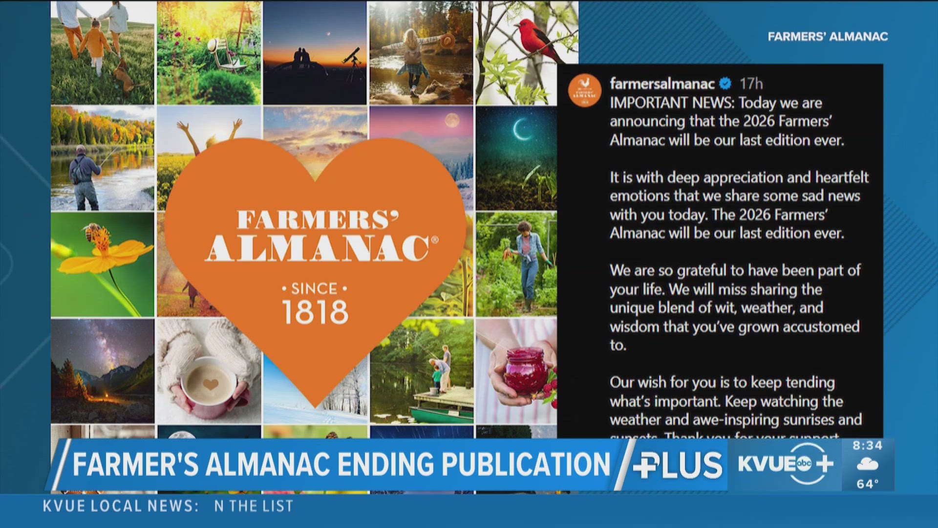 Farmers Almanac Says It Will Cease Publication After 208 Years Citing