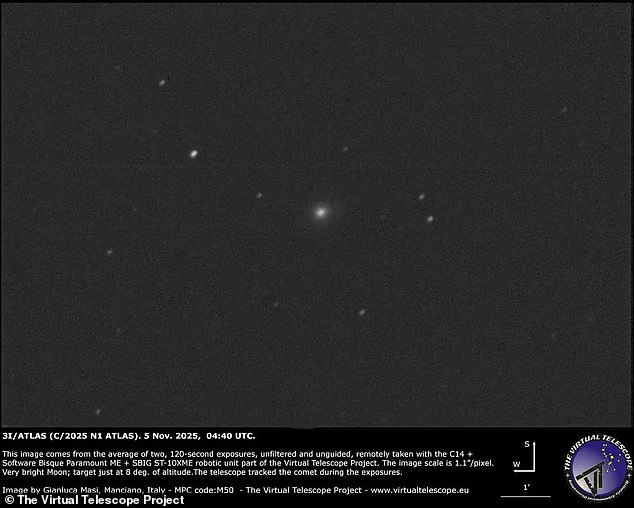 NASA telescopes photographed 3I/ATLAS as it moved out of its blind spot behind the sun in early November