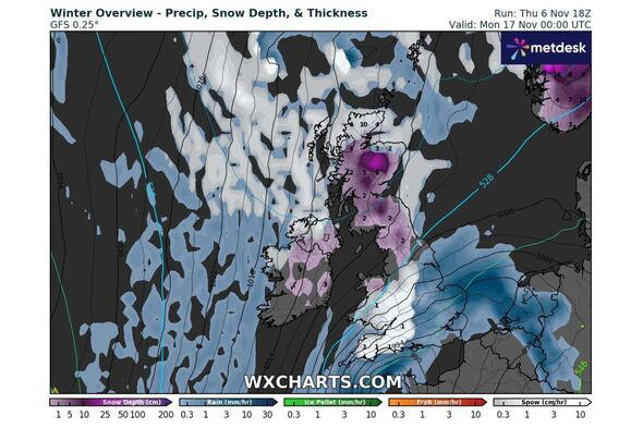 UK snow maps show 10 days of heavy blizzards as Scotland to Cornwall ...