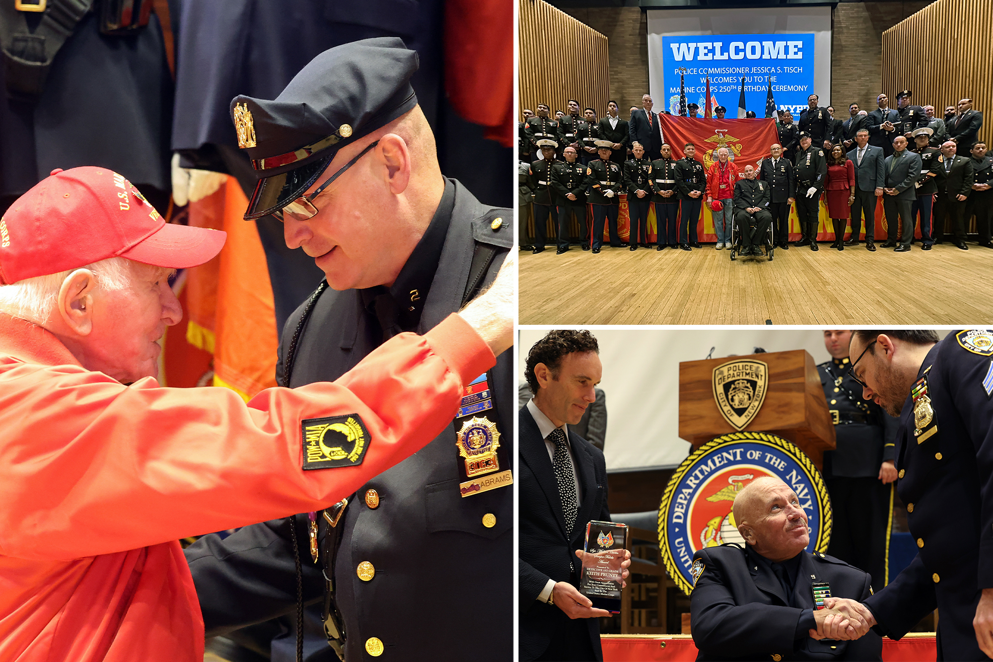 Hero cops who served as Marines honored in NYPD ceremony: ‘My whole ...