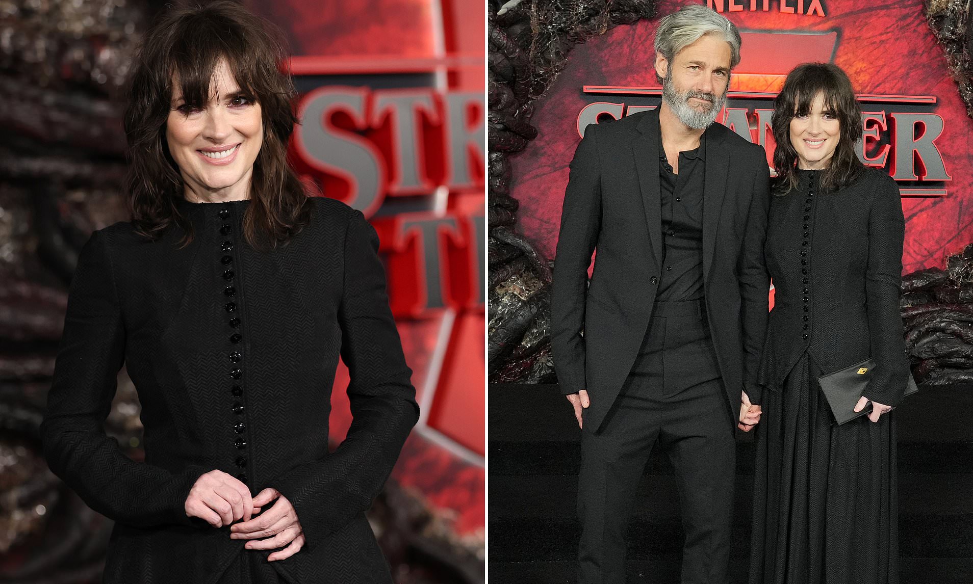 Winona Ryder makes rare sighting with silver fox beau of 14 years but ...