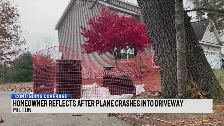 Homeowner reflects after plane crashes into his driveway