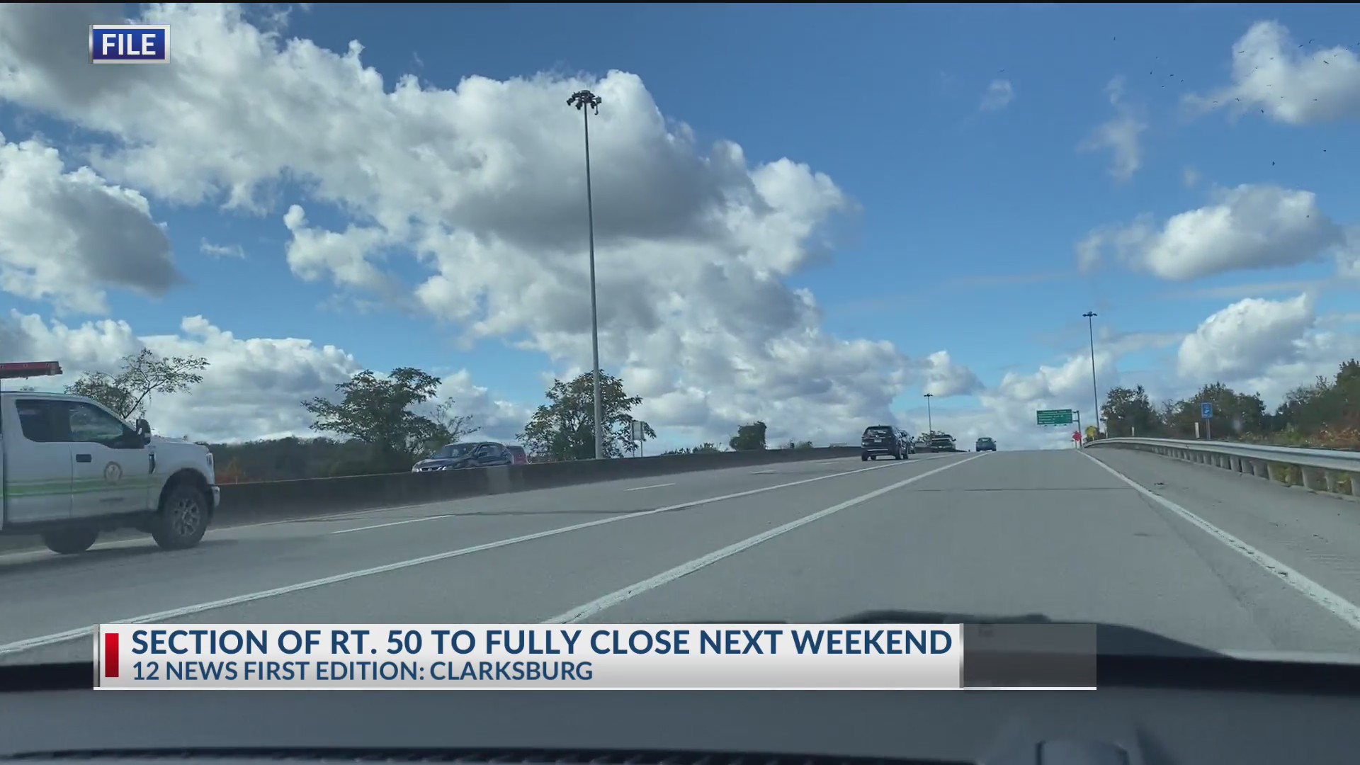 Route 50 in Clarksburg fully closing several days next week