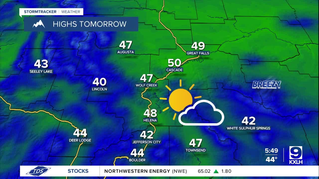 Partly cloudy and cool with less wind on Saturday