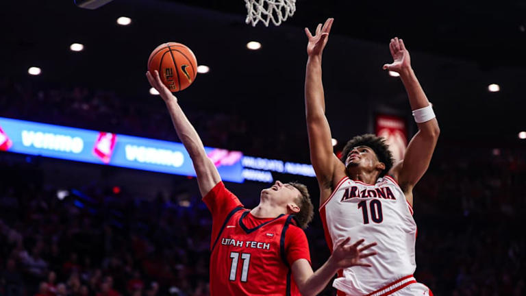 No. 13 Arizona Dominates in Home Opening Win Over Utah Tech