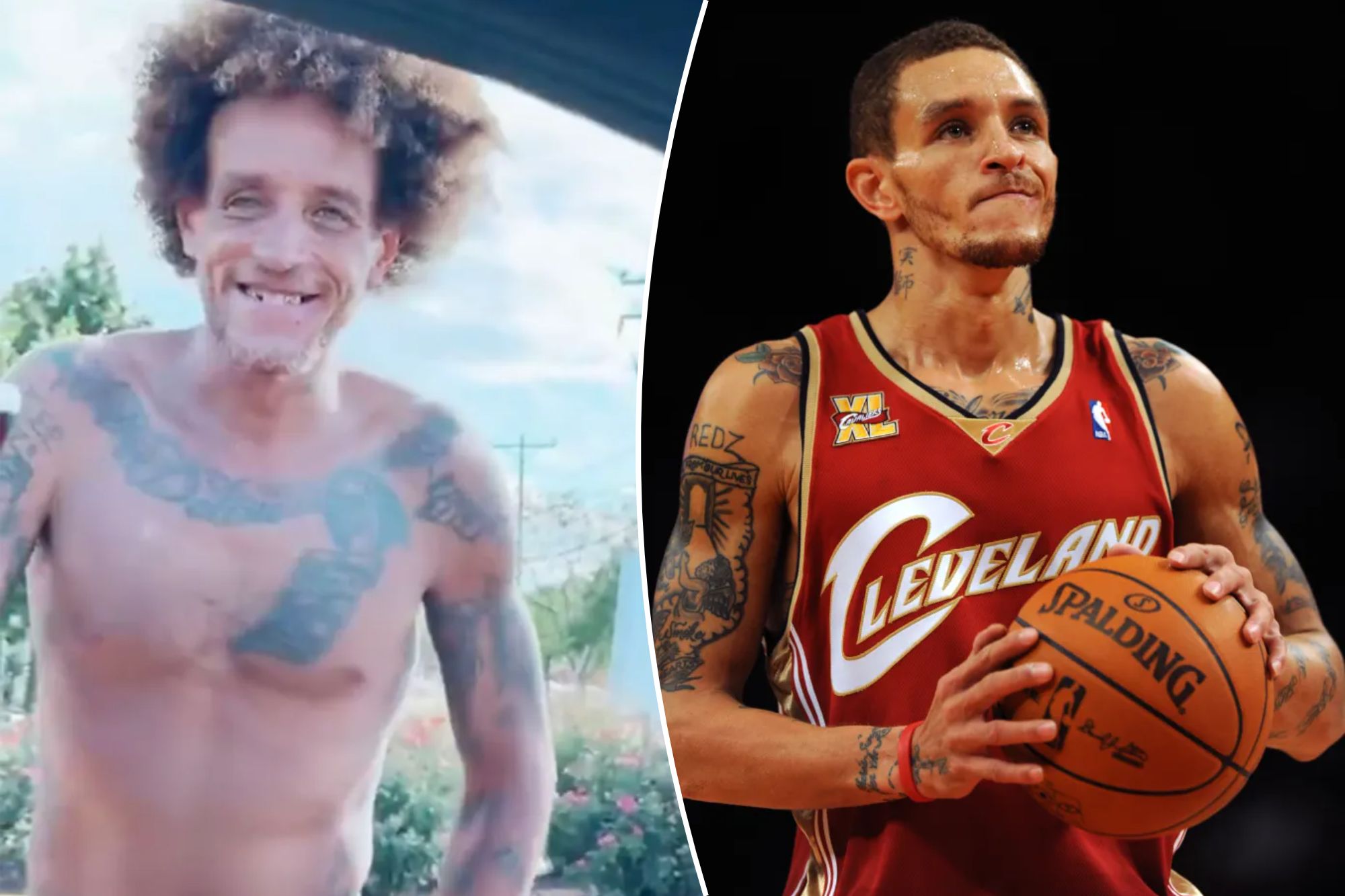 Delonte West's mugshot after being found intoxicated and unconscious