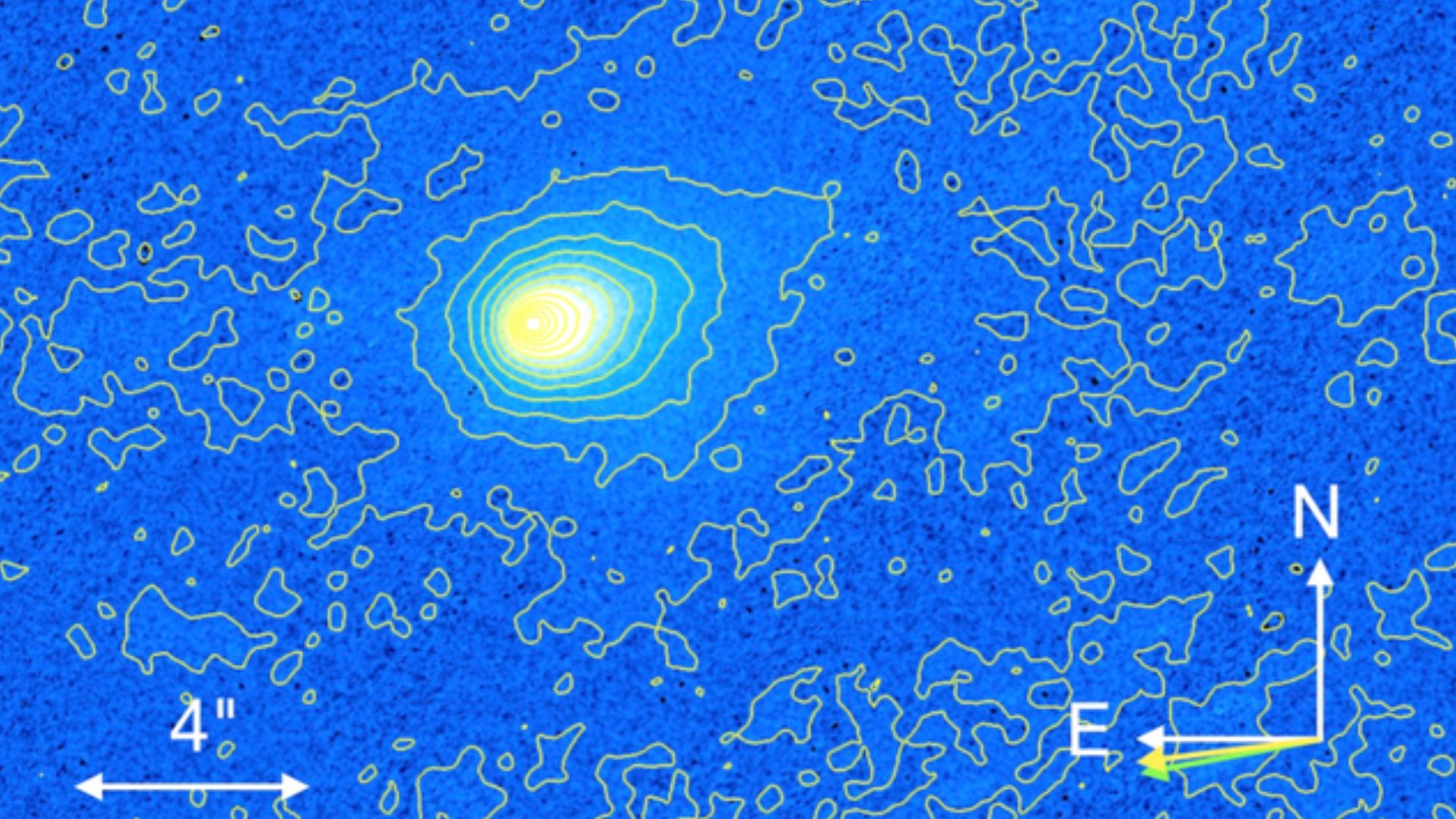 The Comet Features an Icy Core Surrounded by a Glowing Coma of Gas Dust