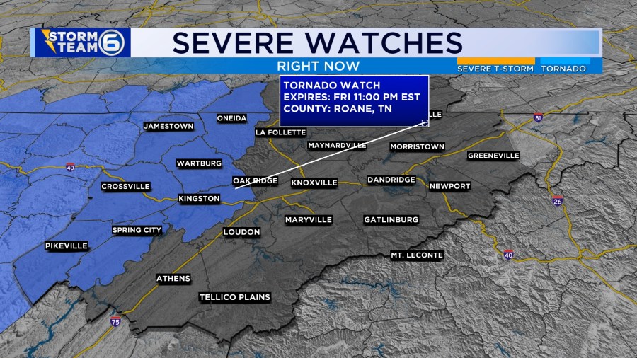 Strong storms possible Friday evening with fog later tonight