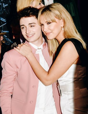 Nina Westervelt/Variety/Penske Media via Getty Noah Schnapp, Millie Bobby Brown at the premiere of season 4 of 'Stranger Things' held at Netflix Studios Brooklyn on May 14th, 2022 in Brooklyn, New York