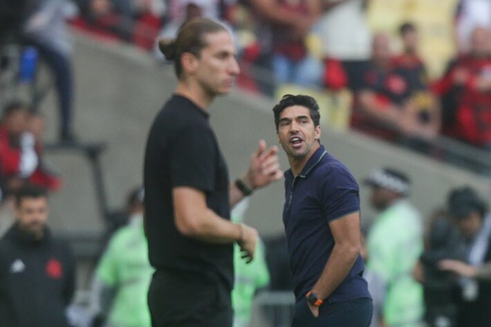 Filipe Luís e Abel Ferreira se enfrentam neste sábado, na final da Libertadores. Foto: Pedro Kirilos/Estadão