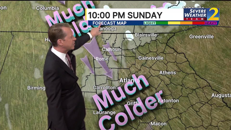 Much colder air to start moving in late this weekend