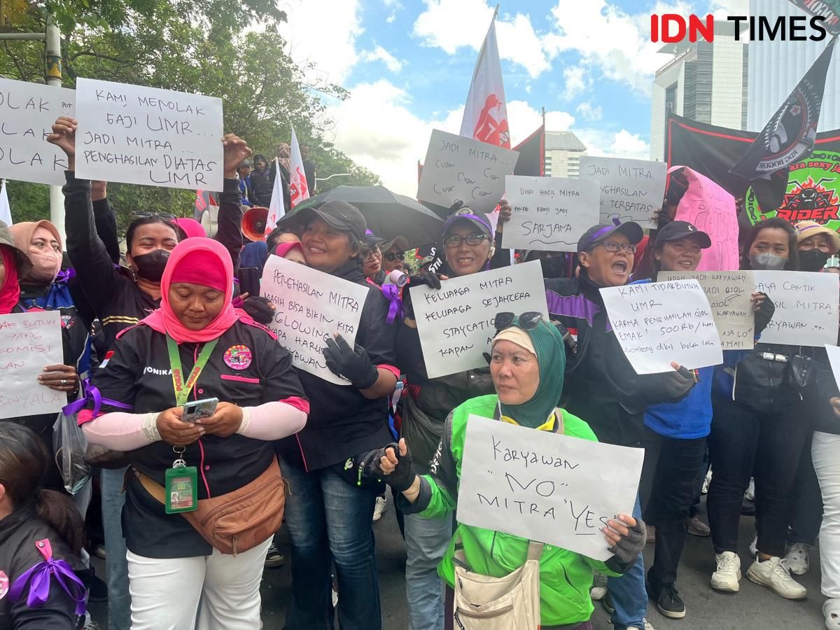 Tuntutan Demo Ojol di Monas, Tolak Pemotongan Komisi 10 Persen