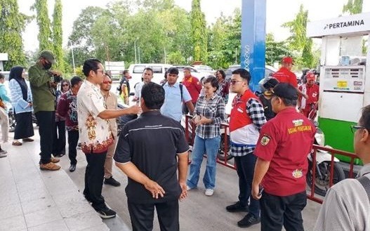 Pemeriksaan SPBU! Tim Gabungan Temukan 9 Jeriken, Termasuk 2 Solar Subsidi dan 1 Pertalite