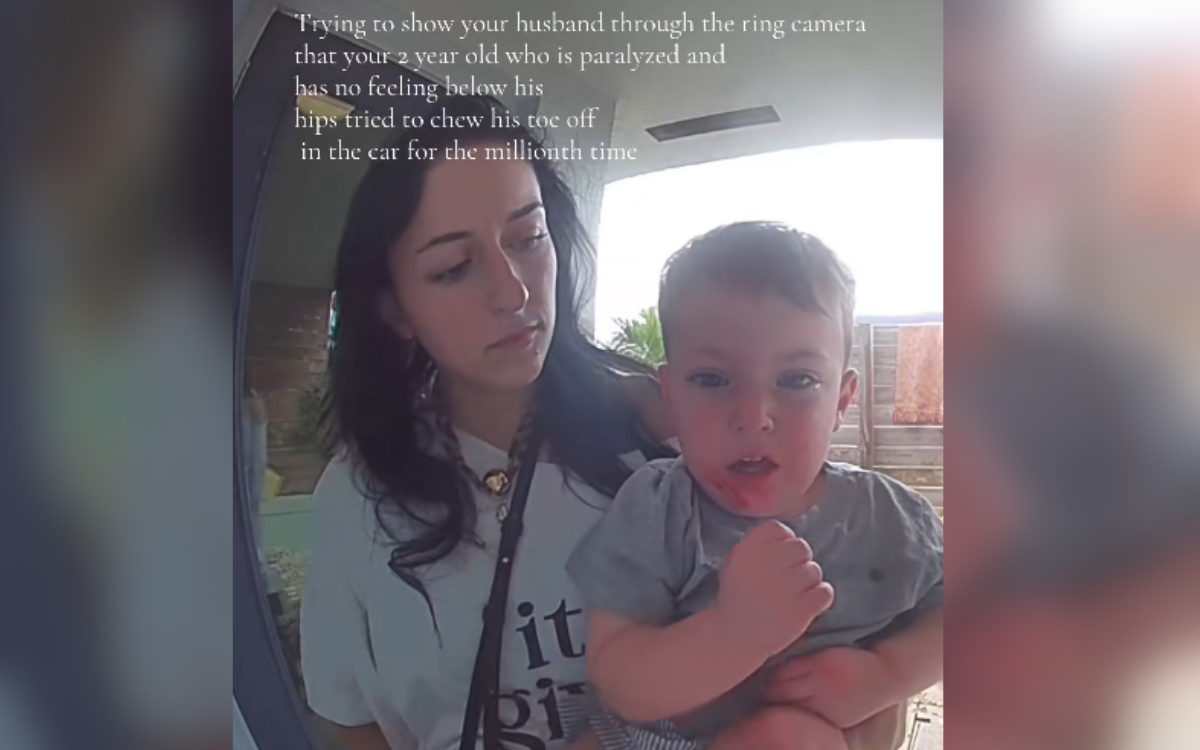 Mom drives with paralyzed toddler—what she sees in backseat horrifies her