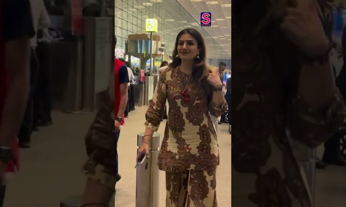 Comfy, classy, and travel-ready — Raveena Tandon jets off in style