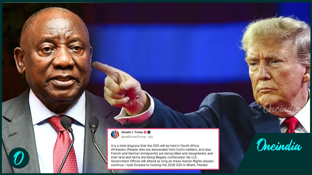 Trump pulls-out U.S from G20 Summit in South Africa over killings of ...