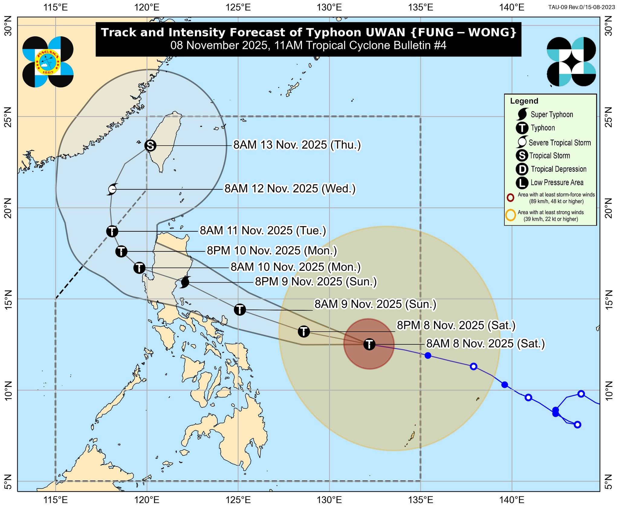 Pagasa: Uwan may pass close to Catanduanes Sunday morning