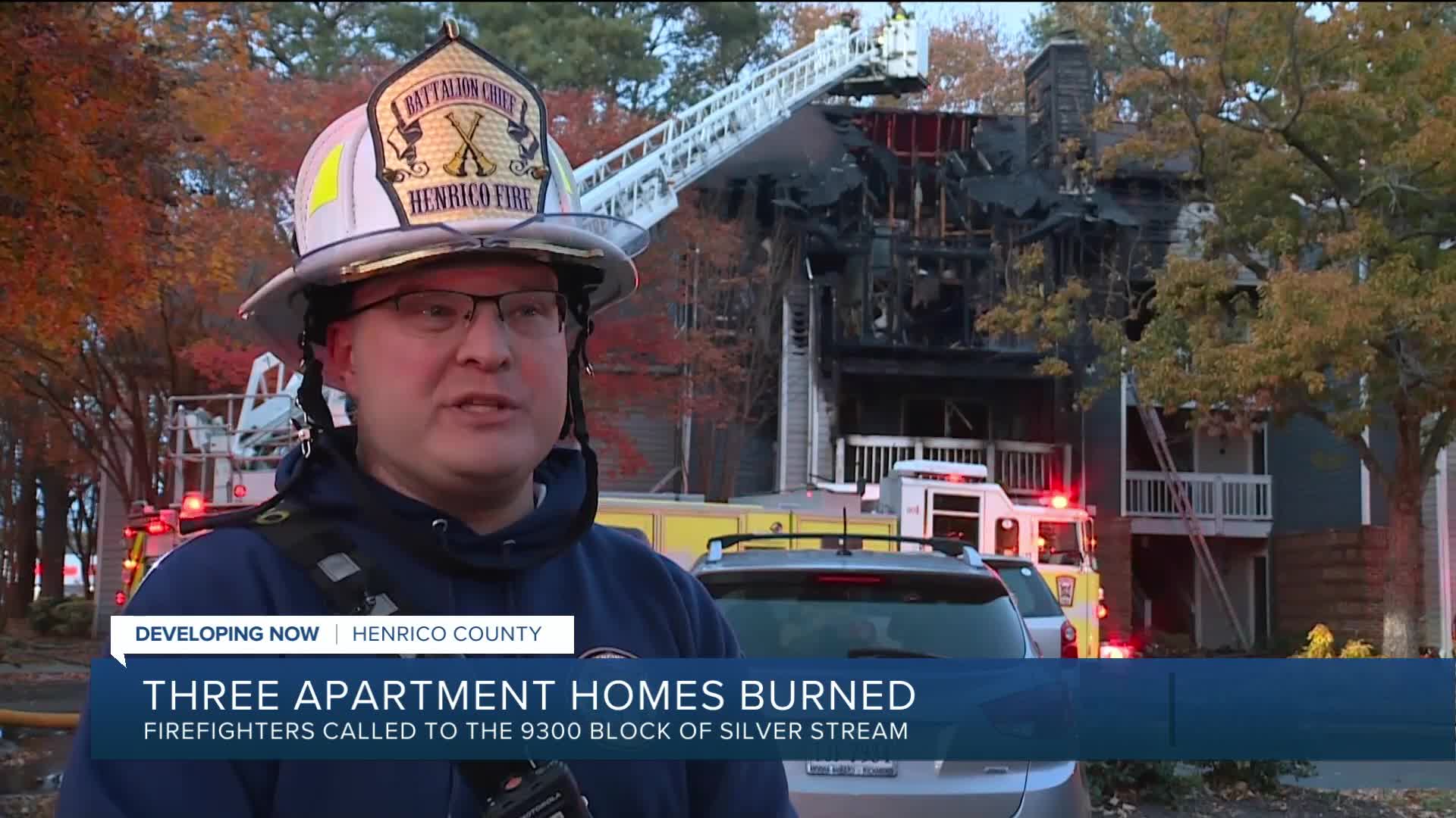 Multiple residents displaced by 2-alarm fire at Henrico apartment complex