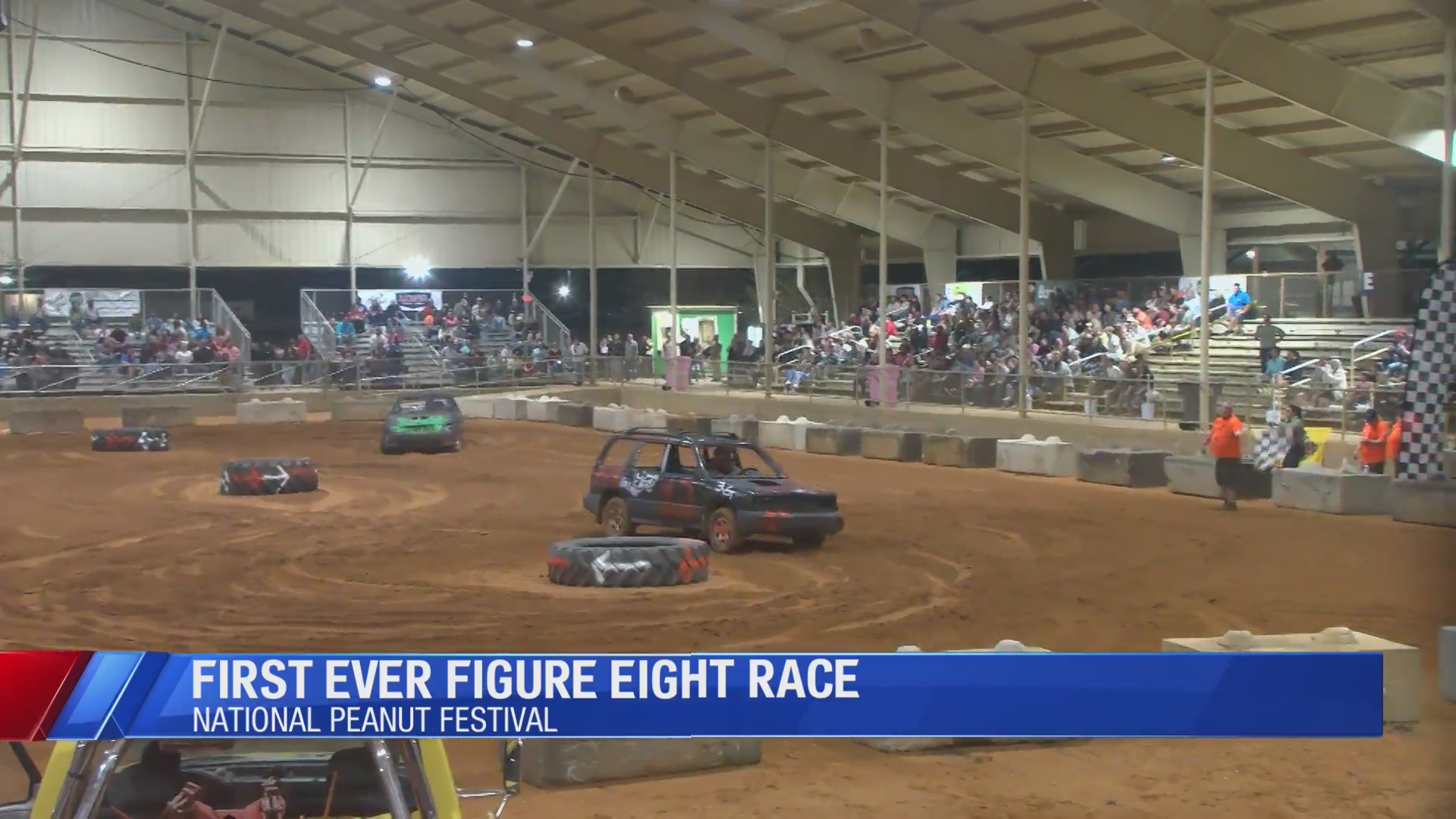 Demolition Derby Figure 8 Race at the National Peanut Festival