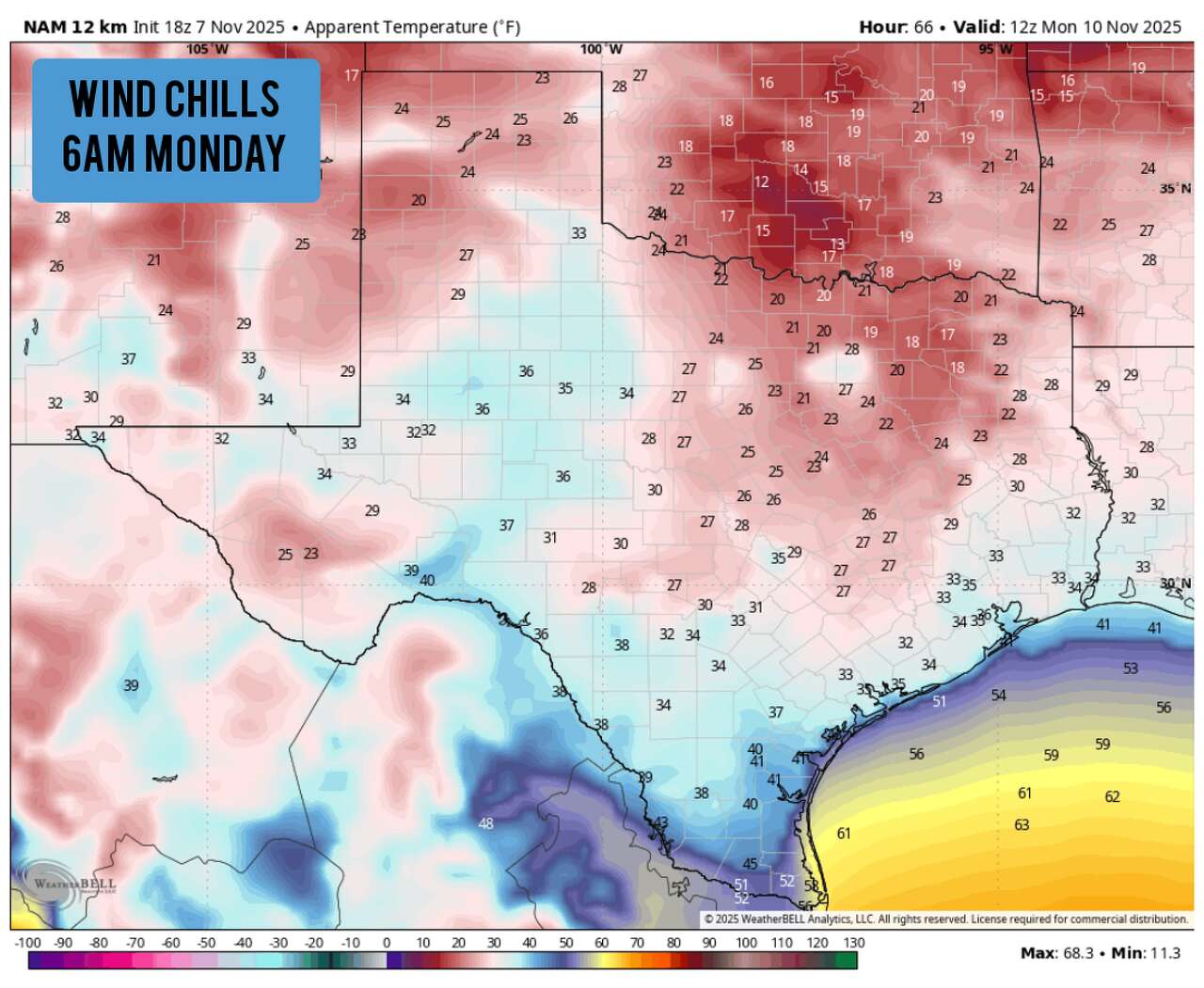 Cold front hits tonight, South Texas braces for 50-degree drop