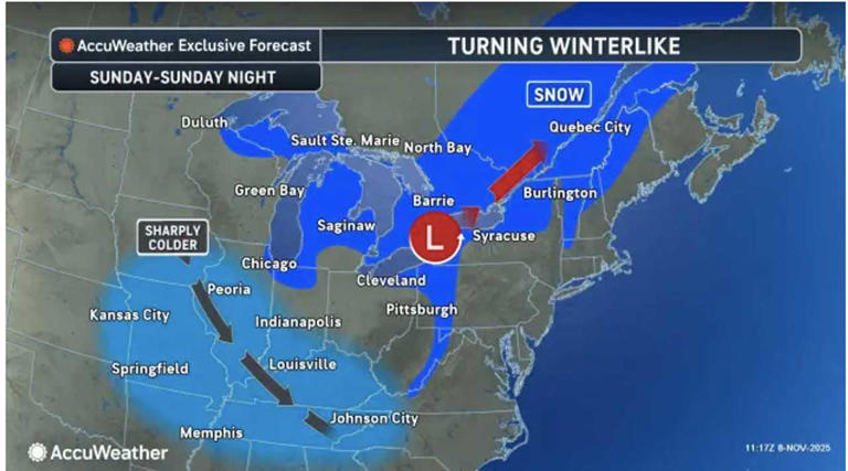 Cold Air Mass Will Bring First Snow Of Season To Parts Of Northeast