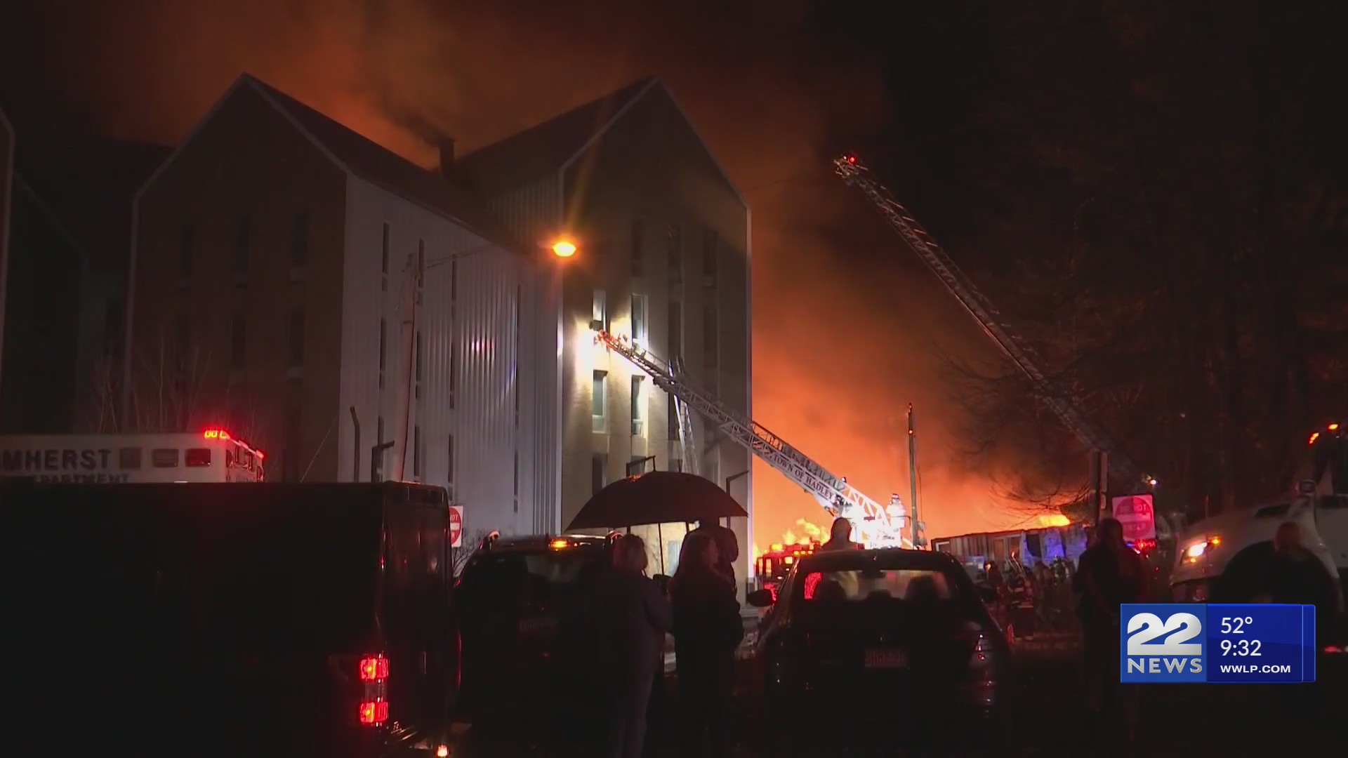 Crews battle Amherst apartment fire, 230 displaced