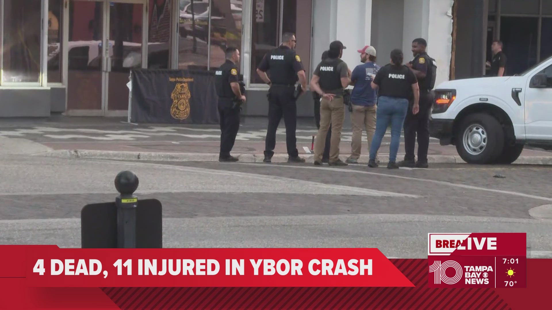 4 dead, 11 injured after police chase ends in crash in Ybor City, TPD says