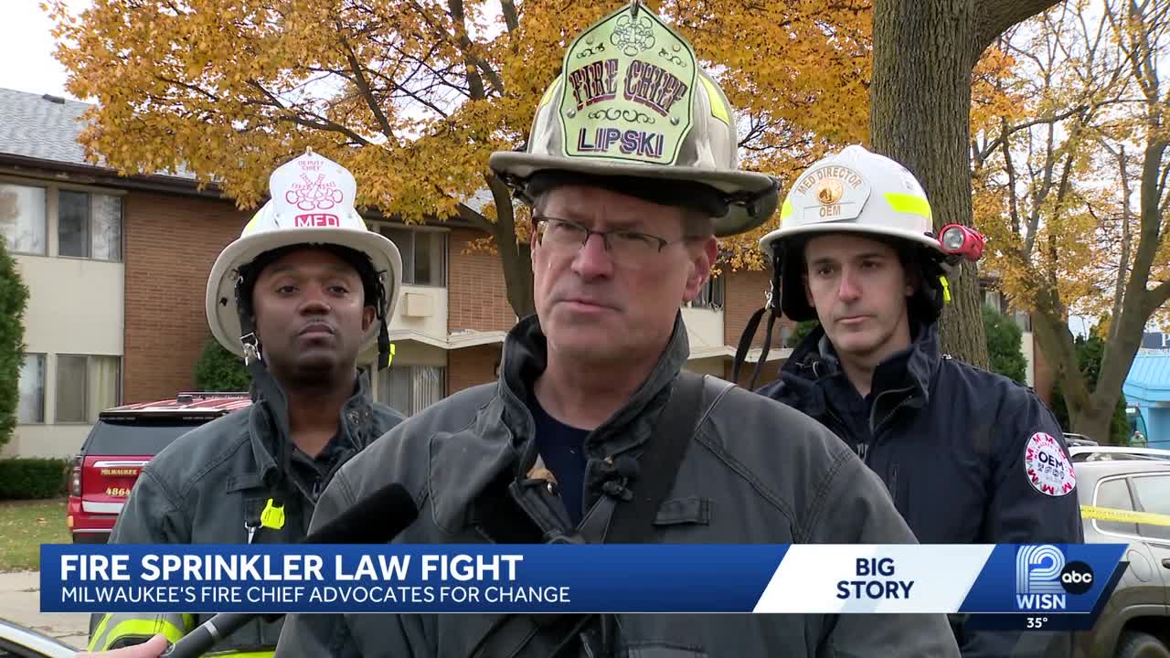 Milwaukee fire chief calls for more sprinkler systems after fatal fire