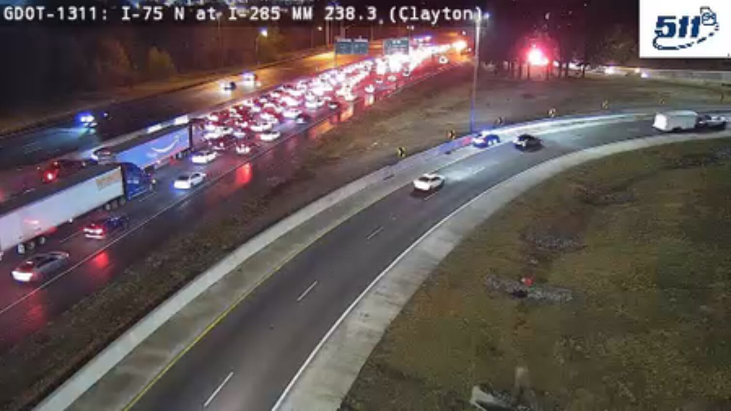 Flooding closes I-75 North in Clayton County
