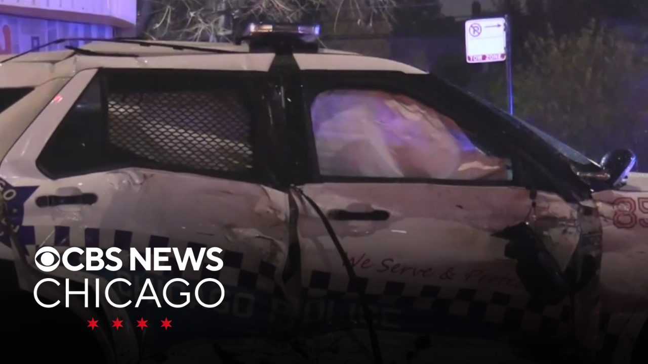 CPD patrol car smashed in crash on Chicago's West Side