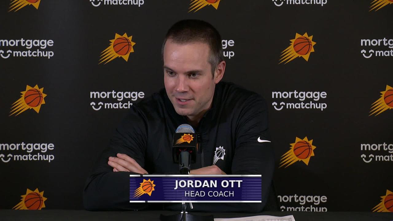 PHX 114, LAC 103: Suns coach Jordan Ott Postgame Media Availability