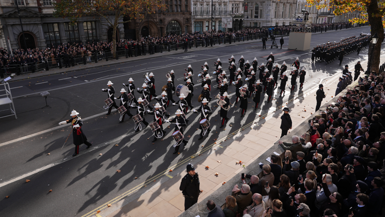 The Band of the Royal Marines. Pic: PA
