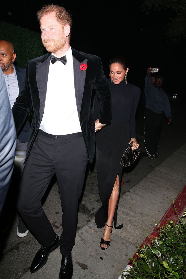 The Hollywood JR / BACKGRID Prince Harry and Meghan Markle arrive at Kris Jenner's 70th birthday party in Beverly Hills on Nov. 8, 2025.