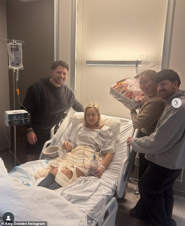 Amy Dowden returns home from hospital after second mastectomy in time to watch Strictly Come Dancing