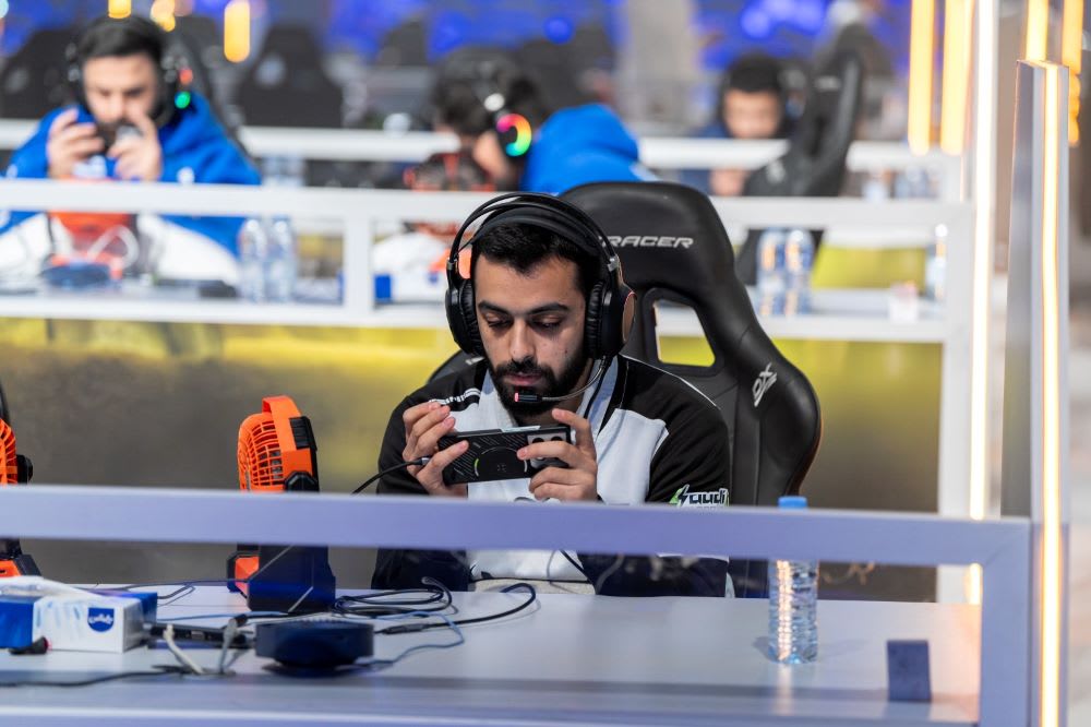 من الدوري السعودي للرياضات الإلكترونية. (وكالات)