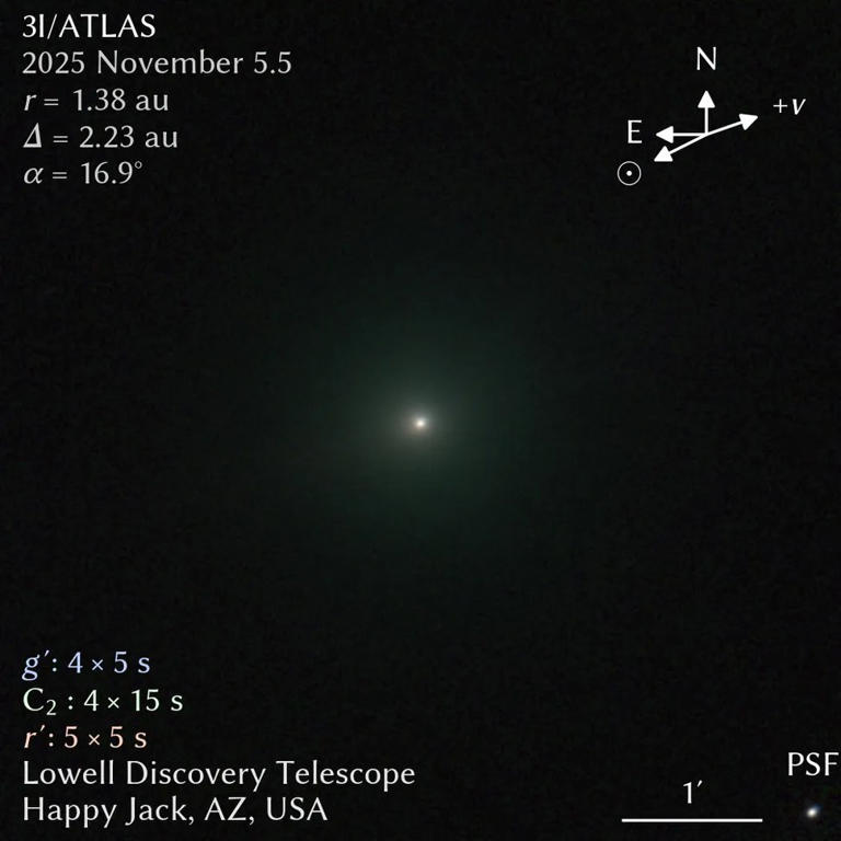 Nasa shares close-up images of interstellar comet