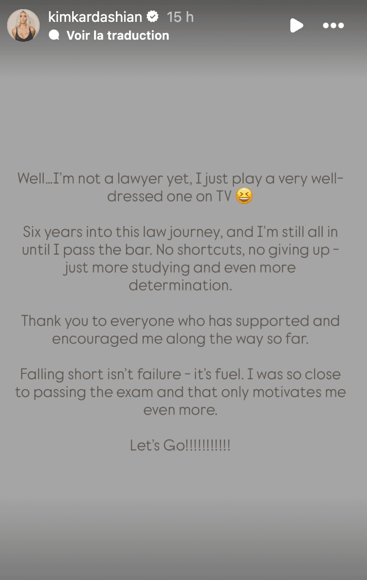 Kim Kardashian enfin avocate ? Elle donne la réponse