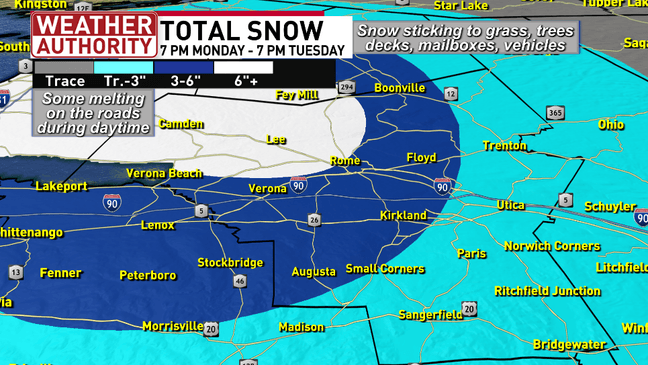 Lake effect snow and wind on track to impact CNY Monday night through ...