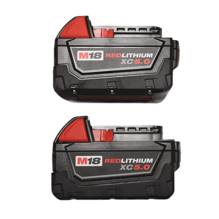 Milwaukee M18 RedLithium 5Ah Battery 2-Pack&comma; &dollar;122 &lpar;was &dollar;269&rpar; at Walmart
