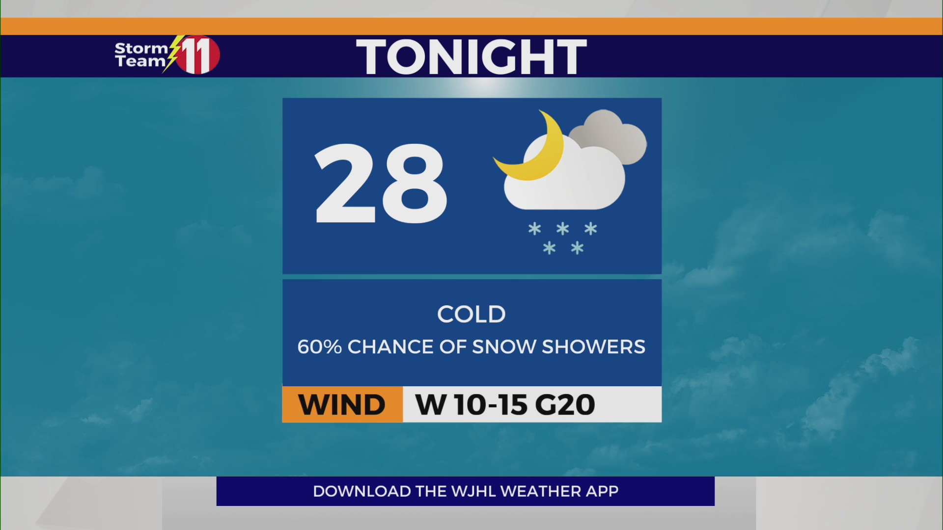 Colder air moving in soon, snow showers tonight and tomorrow