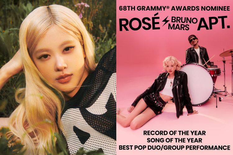 Rosé BLACKPINK Cetak Sejarah, Raih 3 Nominasi Grammy untuk Lagu 