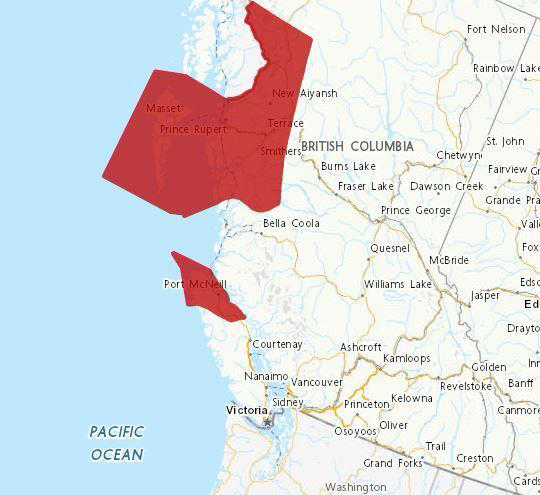 Strong wind and rain warnings in place for Haida Gwaii, B.C. North ...