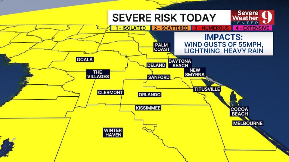 Severe weather and cold temperatures are on the way in Central Florida