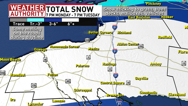 Lake effect snow and wind on track to impact CNY Monday night through ...