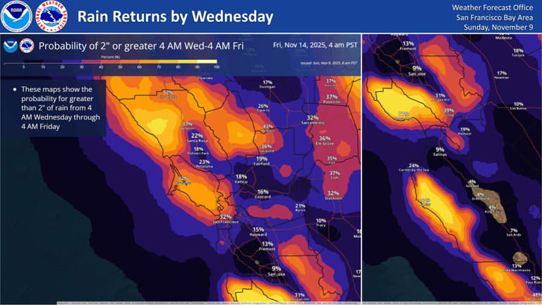 Atmospheric river incoming: Inches of rain possible in Bay Area this week