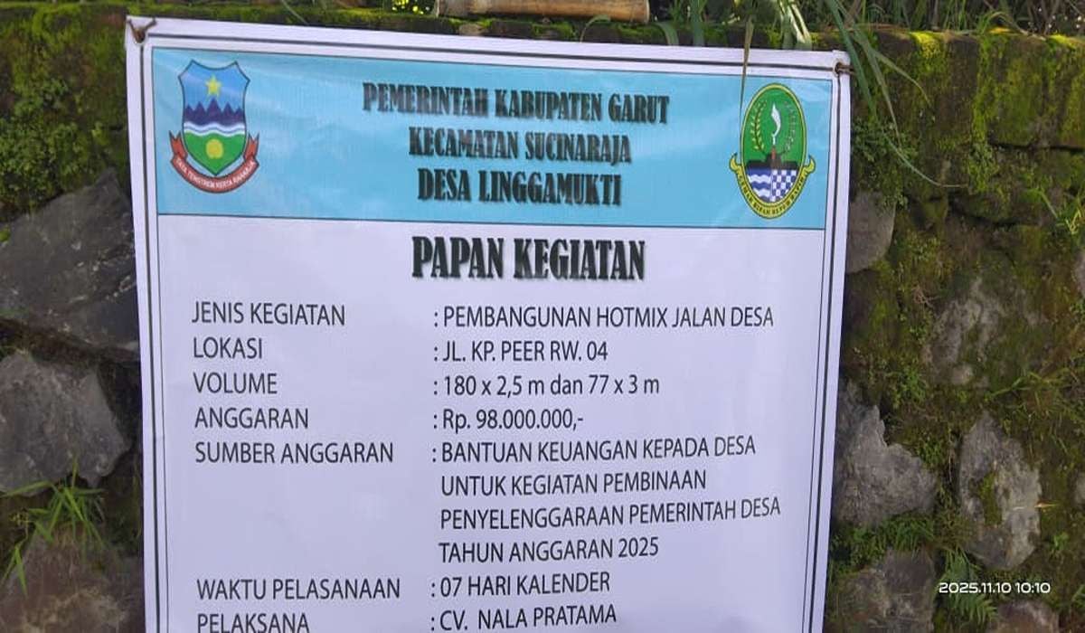 Kades Linggamukti Asep Awan Buktikan, Dana Provinsi Rp 98 Juta Benar-benar "Mendarat"