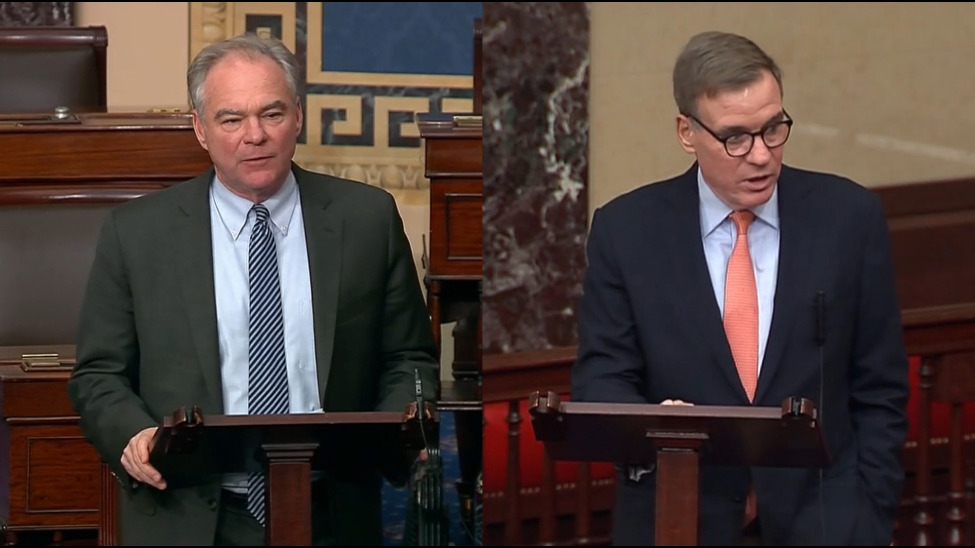 Kaine backs bill to end shutdown; Warner says he won't support it